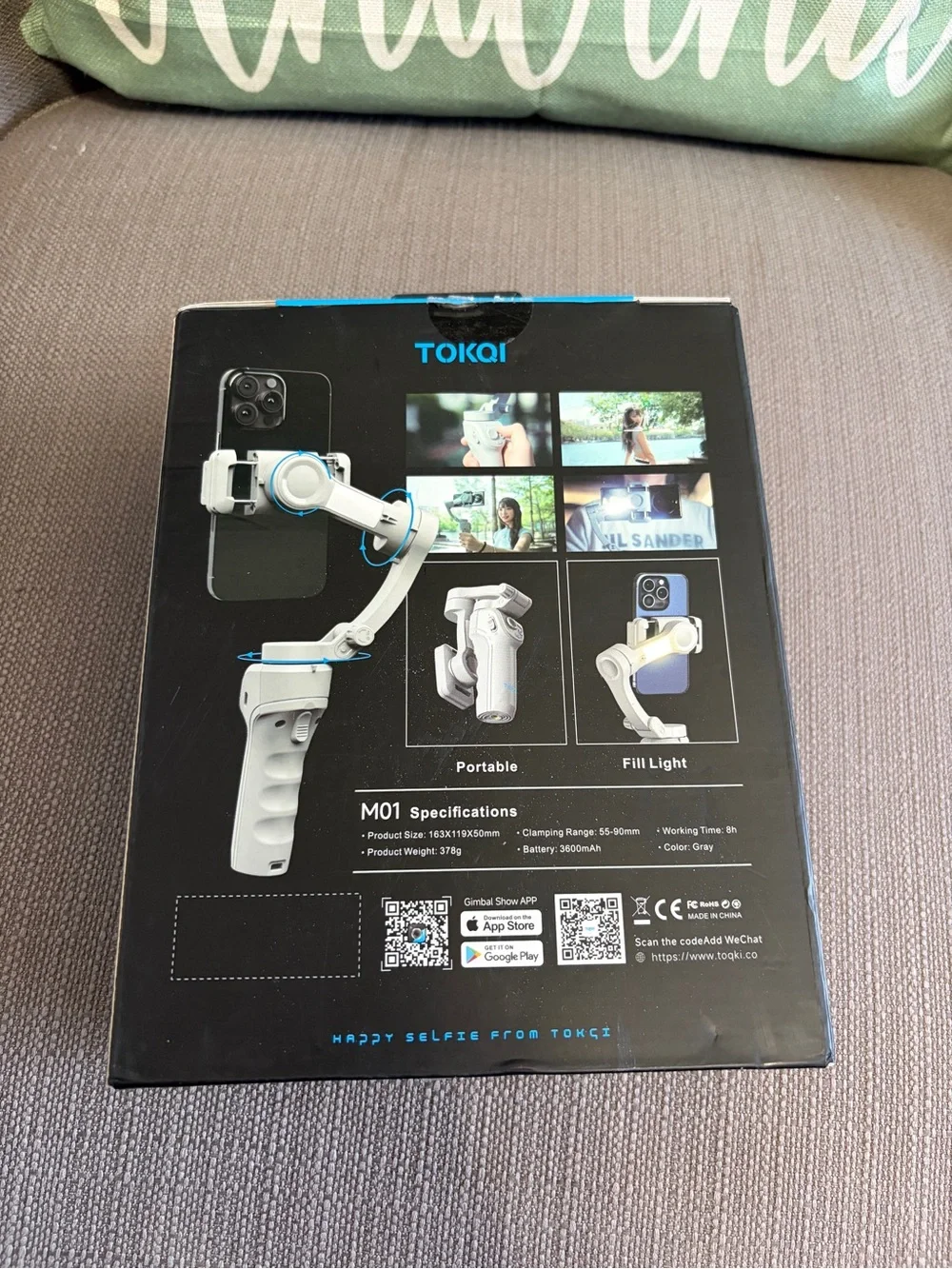 TOKQI M01 3-Axis Gimbal Stabilizer - Gray